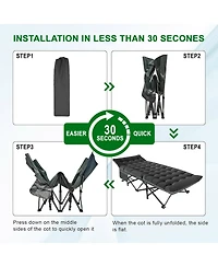 Aofar 28'' Camping Rollaway Bed Adult Portable Folding Sleeping Bag