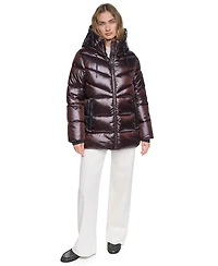 Dkny Women's Shine Hooded Puffer Coat