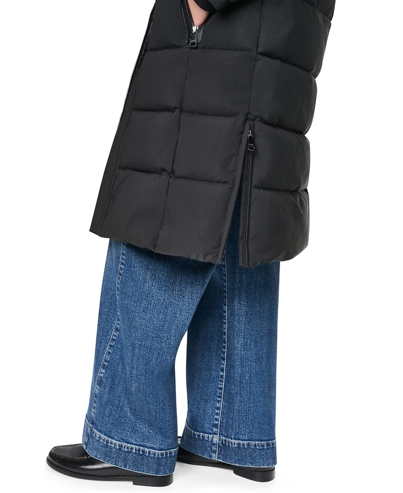Dkny Women's Walker Length Anorak Lined Hood Coat
