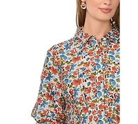 Vince Camuto Women's Button-Front Collared Shirt Dress