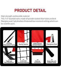 Aoligeijs 7x7 Ft Baseball Field Training Equipment