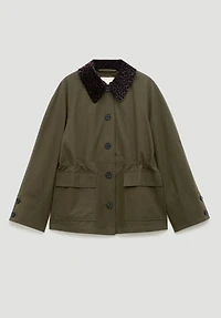Hush Women's Leopard Collar Barn Jacket