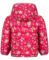 S Rothschild & Co Toddler Girls' 2T-5T Long-Sleeve Printed Midweight Butterfly Packable Jacket