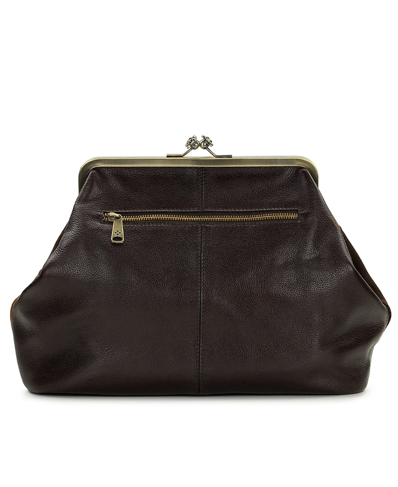 Patricia Nash Vivianne Suede Medium Patchwork Frame Crossbody Handbag