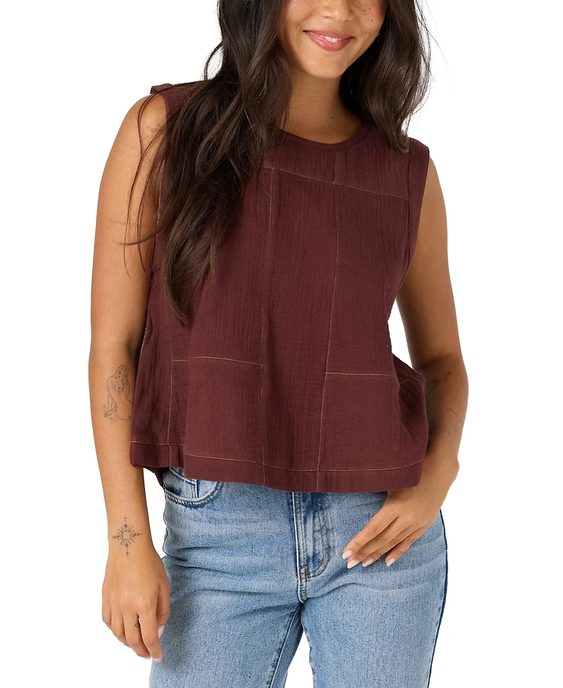 O'Neill Women's Tasia Double Gauze Cotton Tank Top