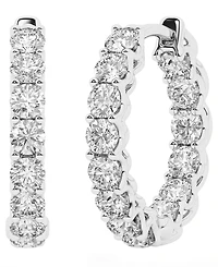 Forever Grown Diamonds Lab-Grown Diamond Hoop Earrings (2 ct. t.w.) in Sterling Silver
