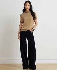 Lauren Ralph Women's Mock Neck Cap-Sleeve Sweater