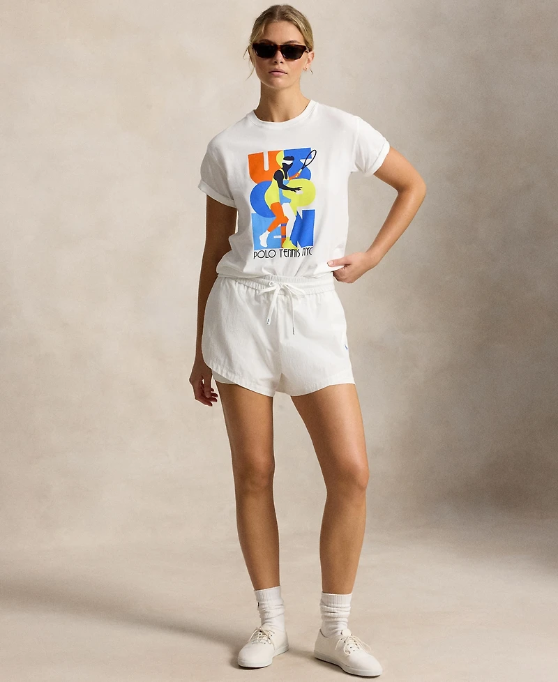 Polo Ralph Lauren Women's Us Open Graphic Crewneck Jersey T-Shirt