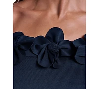 Eliza J Women's Off-The-Shoulder 3D Floral Gown Dress