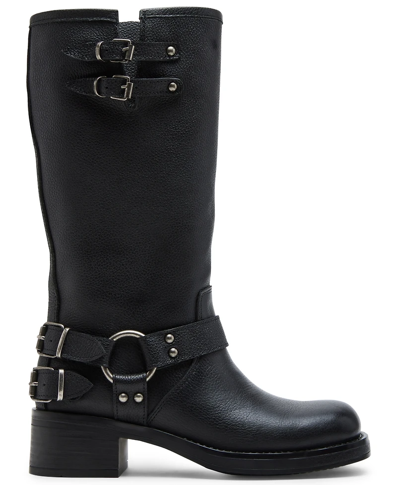 Steve Madden Women's Astor Buckled Moto Boots