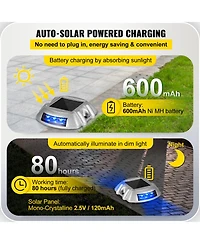 Vevor Driveway Lights, Solar Driveway Lights 24-Pack, Dock lights with Switch, in Blue