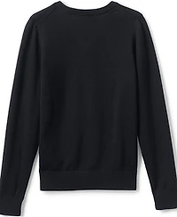 Lands' End Boys School Uniform Cotton Modal Fine Gauge V-neck Sweater