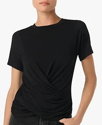 Joe's Jeans Women's Short-Sleeve Twist-Front Wrap Top