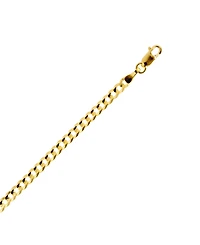 Italian Gold Solid Curb Chain 18" Necklace in 10k Yellow Gold