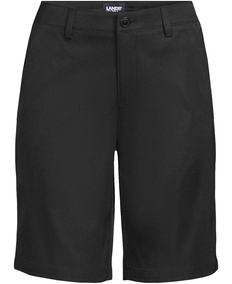 Lands' End School Uniform Women's Active Performance 9" Chino Shorts