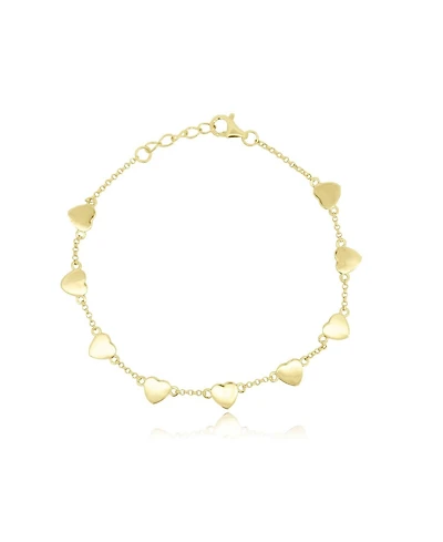 The Lovery Heart Station Chain Bracelet 14K Gold-Plated Sterling Silver