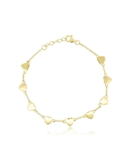 The Lovery Heart Station Chain Bracelet 14K Gold-Plated Sterling Silver
