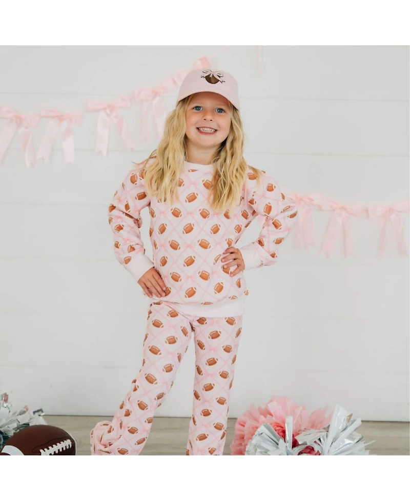 Sweet Wink Little Girls(5-8) Football Trellis Flare Legging