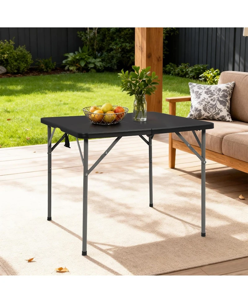 Aofar 34" Folding Table Plastic Card Portable Square Party Bbq Camping