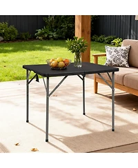 Aofar 34" Folding Table Plastic Card Portable Square Party Bbq Camping