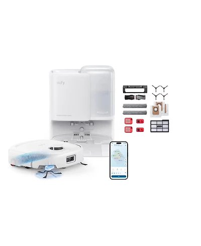 eufy All-in-One Robot Vacuum and Mop Combo E25 with Official Replacement Parts Kit,20,000 Pa Turbo Suction