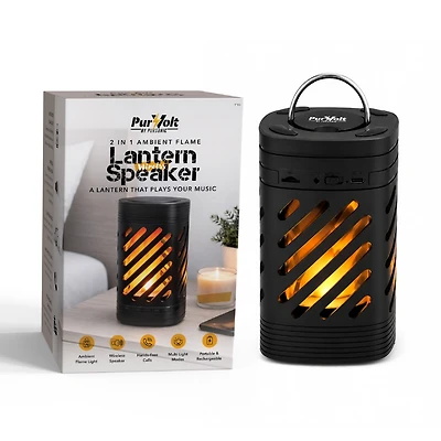 Pursonic 2-in-1 Ambient Flame Lantern Speaker