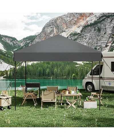 homfan 10x10/10x20 Pop-Up Canopy Tent with Carry Bag, Heavy Duty Steel Frame Instant Shelter for Outdoor Party Market Event, 6 Colors