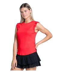 Lucky Love Women's Bring It On Ribbed Tennis Tank