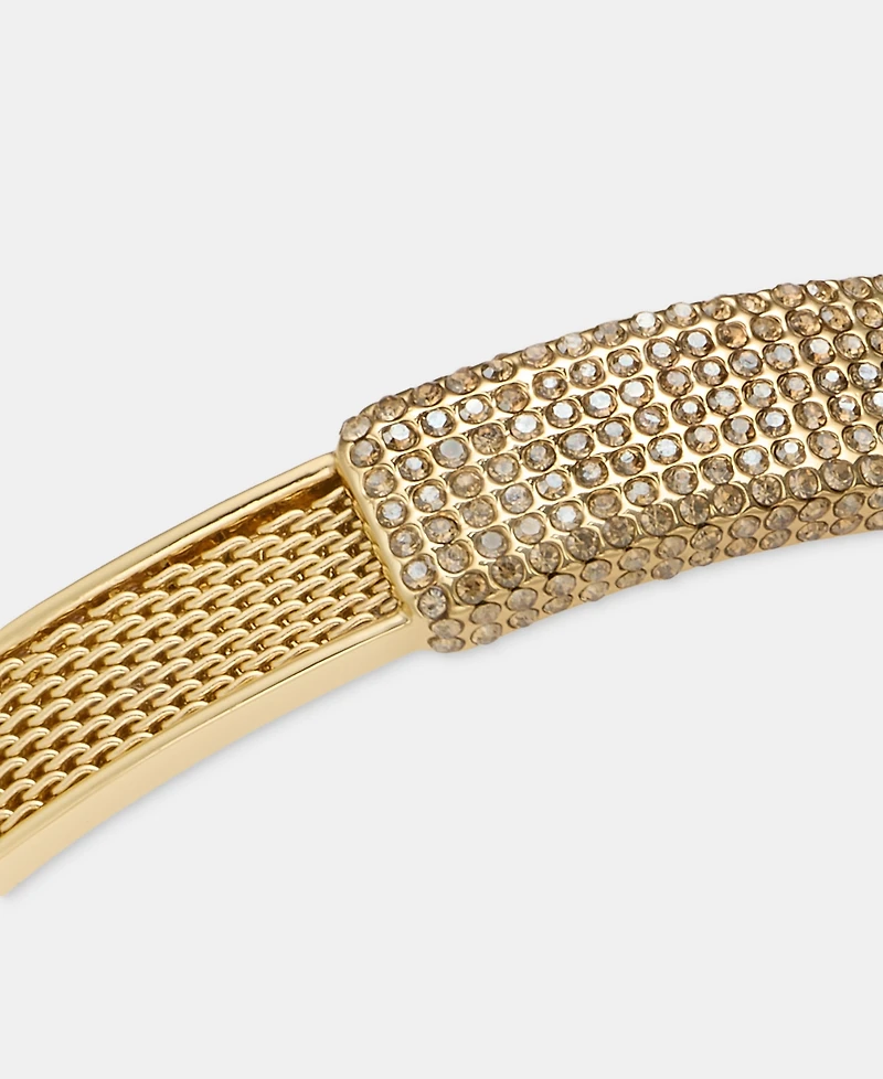 Dkny Pave Mesh Chain Bangle Bracelet