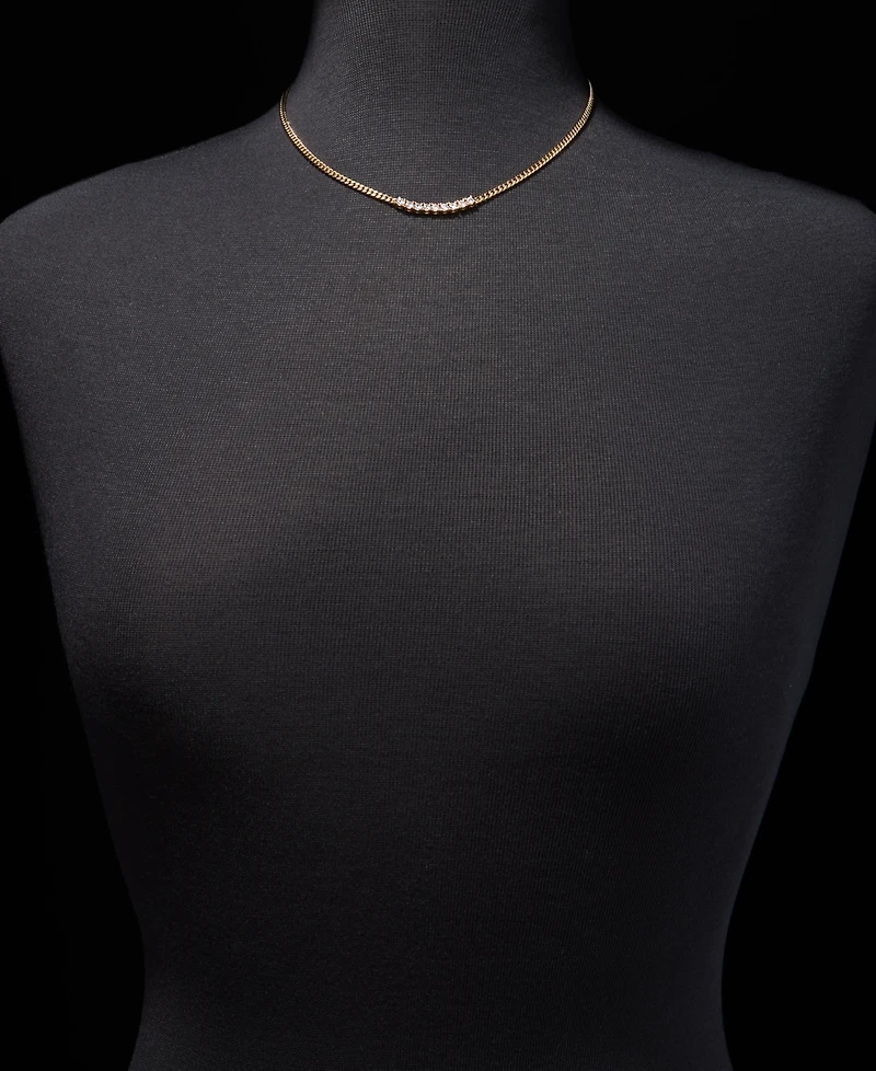 Dkny Crystal Tennis Collar Necklace, 16" + 3" extender