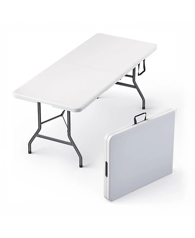 Aofar 6 Feet Folding Table Steel Portable Heavy Duty