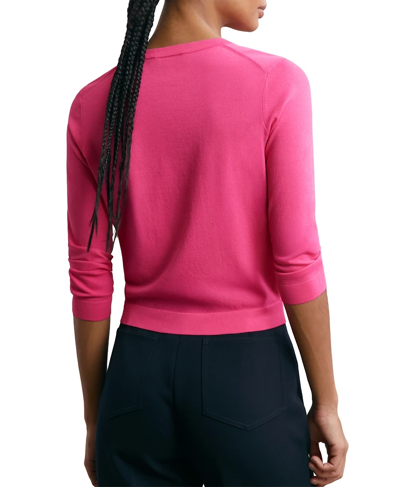 Reiss Women's Mara Lightweight Cropped Cardigan