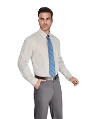 Club Room Men's Regular-Fit Brown Plaid Dress Shirt