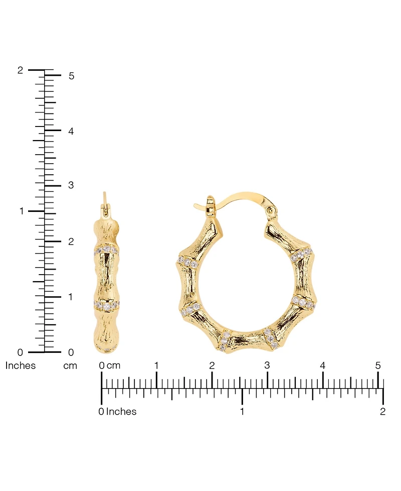Macy's Gold-Plated Cubic Zirconia Hoop Earrings