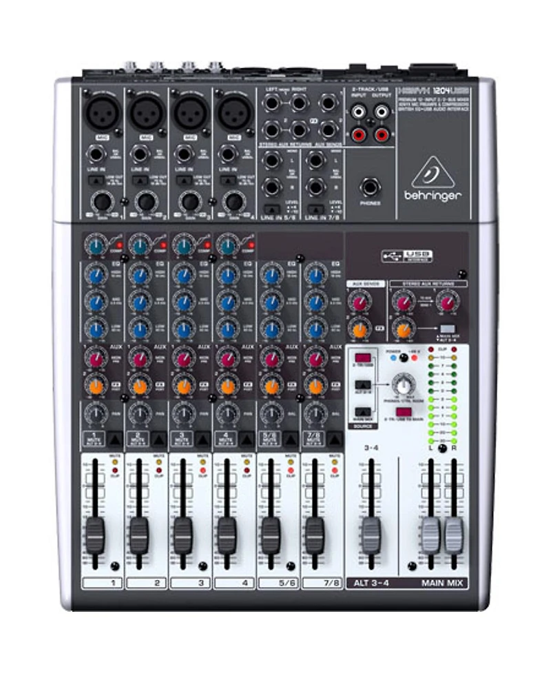 Behringer Xenyx 1204USB Premium 12-Input 2/2-Bus Mixer