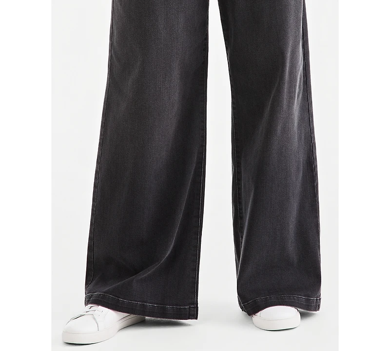 Style & Co Women's High-Rise Wide-Leg Pull-On Denim Jeans, Macy's Exclusive