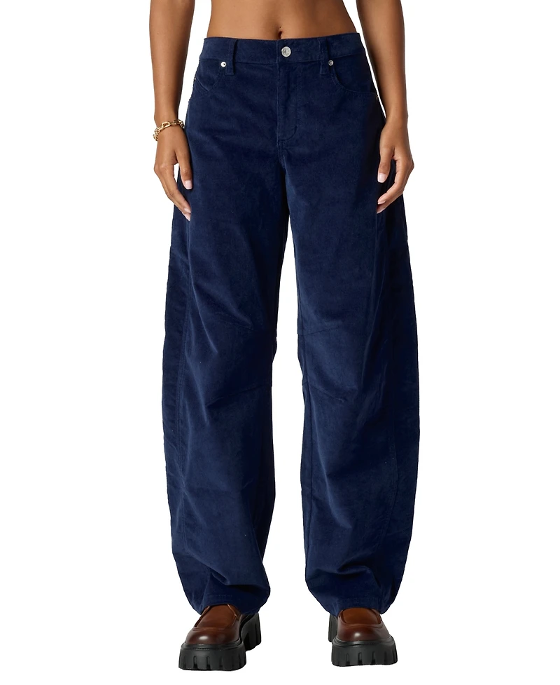 Florence By Mills Juniors' Stretch Cord Barrel Leg Jeans