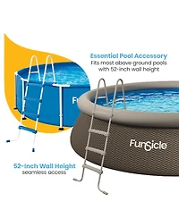 Funsicle 52 Inch SureStep 4 Stair Outdoor Above-Ground Swimming Pool Ladder