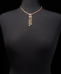 Karl Lagerfeld Paris Crystal Stone Chain Y Necklace, 16" + 3" extender