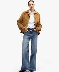 7 For All Mankind Women's Ultra High-Rise Wide-Leg Jeans