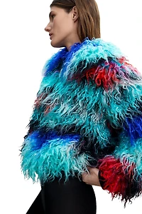 Desigual Women's Long Hair Coat Lacroix