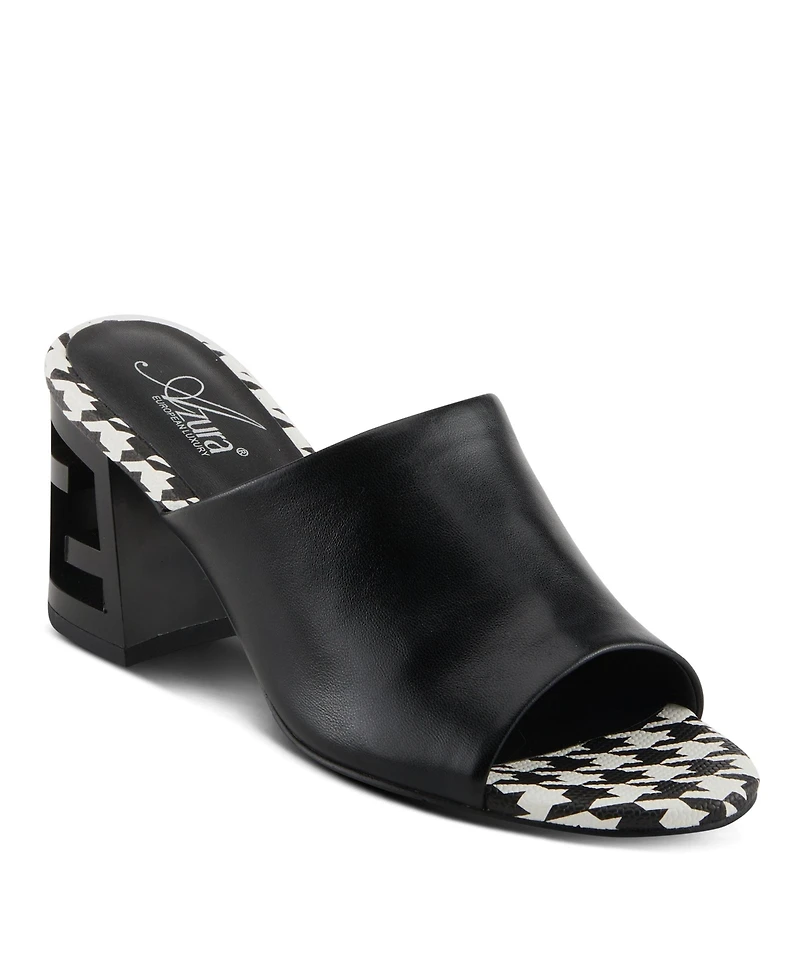 Azura Sculptor Women's Slide Sandal with Leather Heel