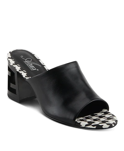 Azura Sculptor Women's Slide Sandal with Leather Heel