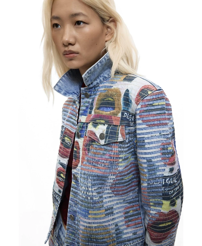 Desigual Women's Printed denim jacket