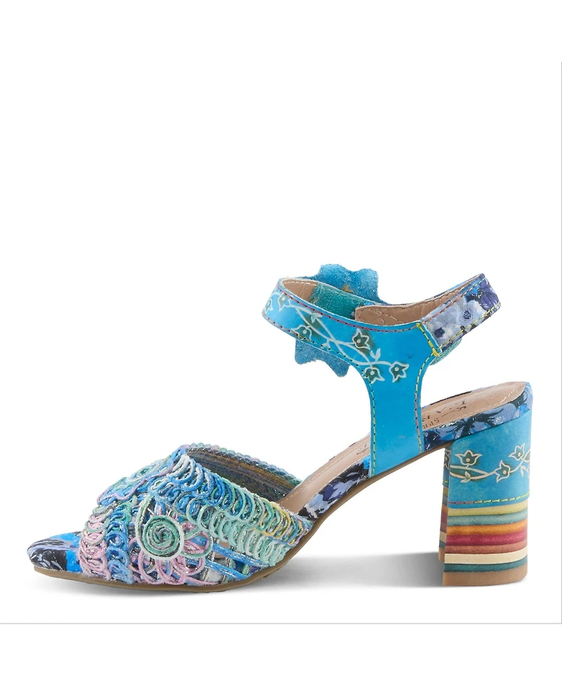 L'Artiste Women's Cosmopleze Strappy Sandal with Knit Upper