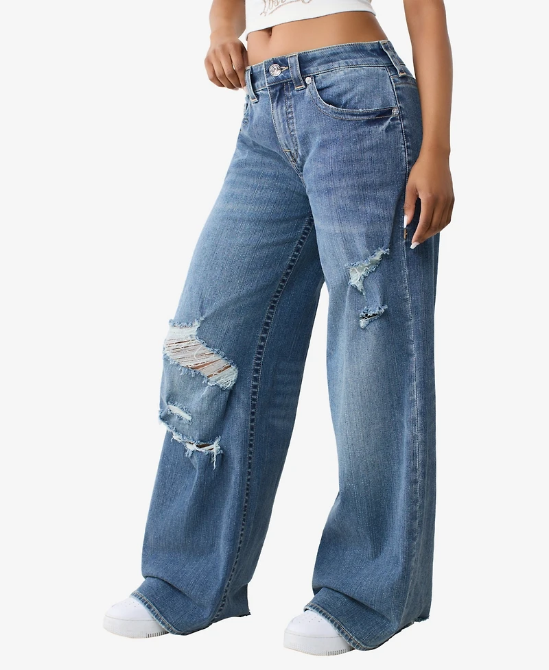 True Religion Women's Jessie Super Baggy Jeans