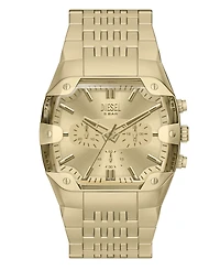 Diesel Men's Spiked Cushion Quartz Chronograph Gold Stainless Steel Watch 45mm