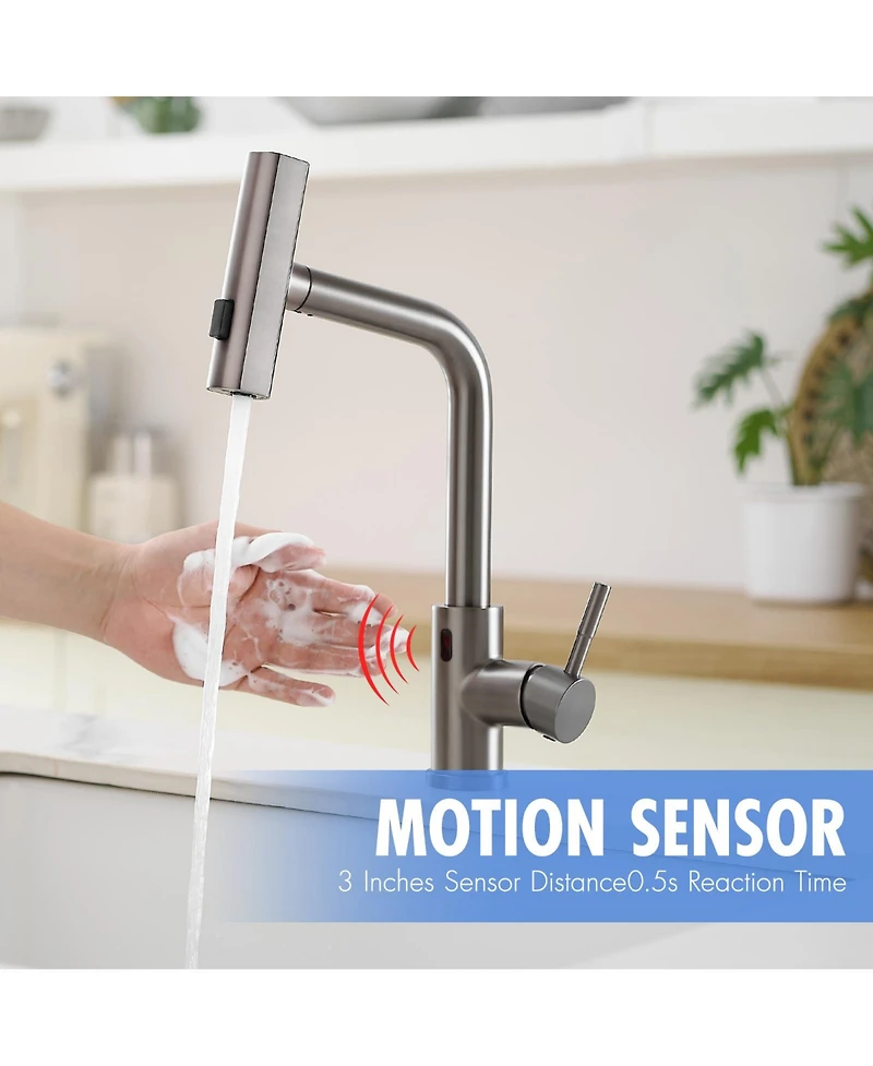 Phying Touchless Kitchen Faucet, Hands Free Automatic Smart Kitchen Faucet, Stainless Steel Touchless Kitchen Faucet