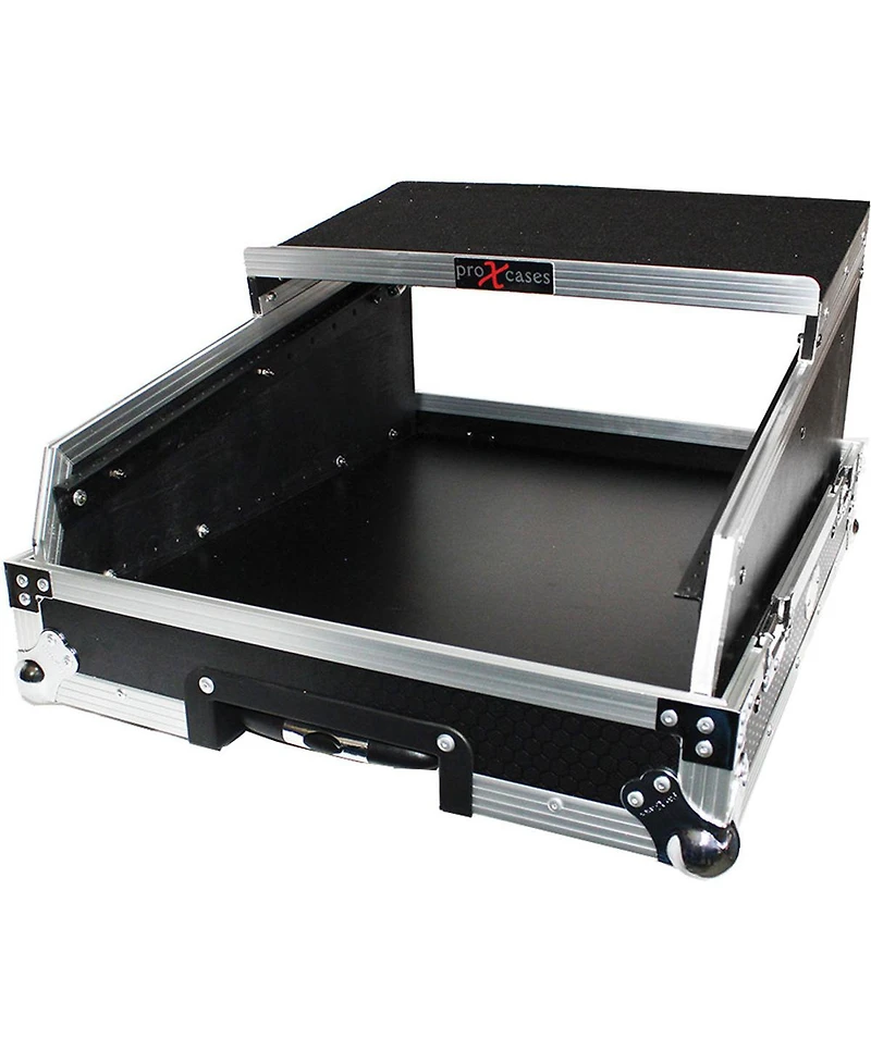 ProX Xs-19MIX14ULTHW Ata-300 Style Rackmount Case with Sliding Laptop Shelf for 14U 19" Top Mount 16-Channel Mixer