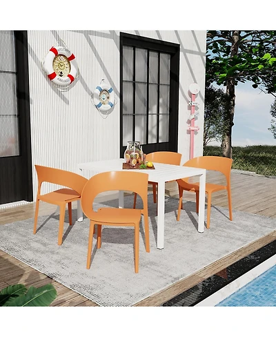 Streamdale Furniture Summer Tropical Chair and 55 inch Modern Table Set